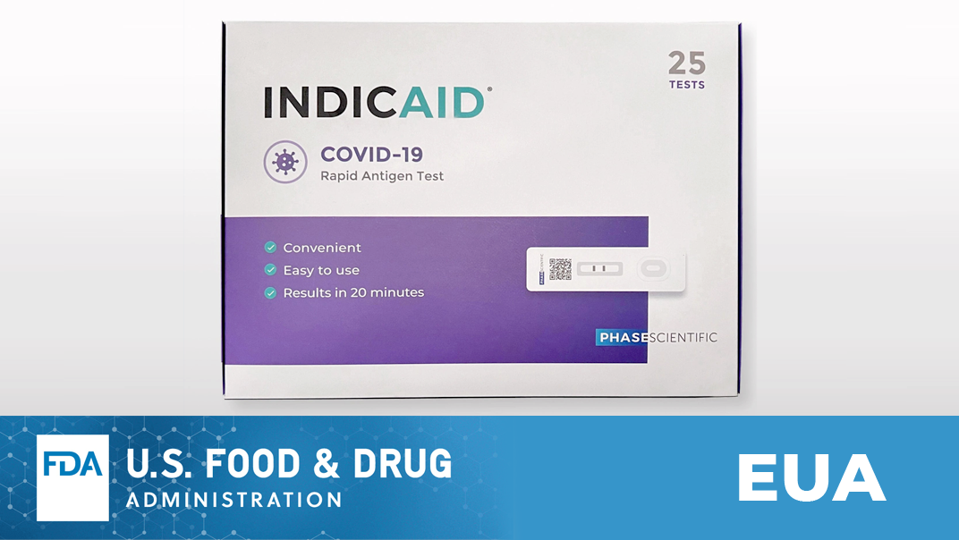 INDICAID COVID-19 Rapid Antigen Test Receives EUA From the U.S. FDA