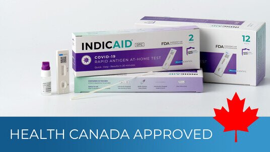INDICAID COVID-19 OTC Tests Receive Canada Authorization 