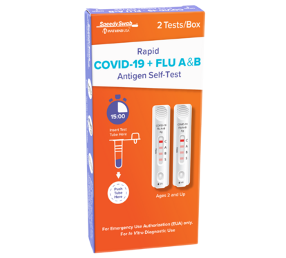 SpeedySwab Rapid COVID-19 + Flu A&B Antigen Self-Test