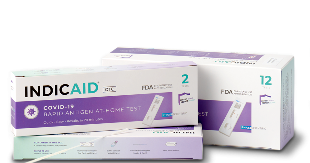 INDICAID OTC COVID-19 Rapid Antigen Tests • PHASE SCIENTIFIC AMERICAS
